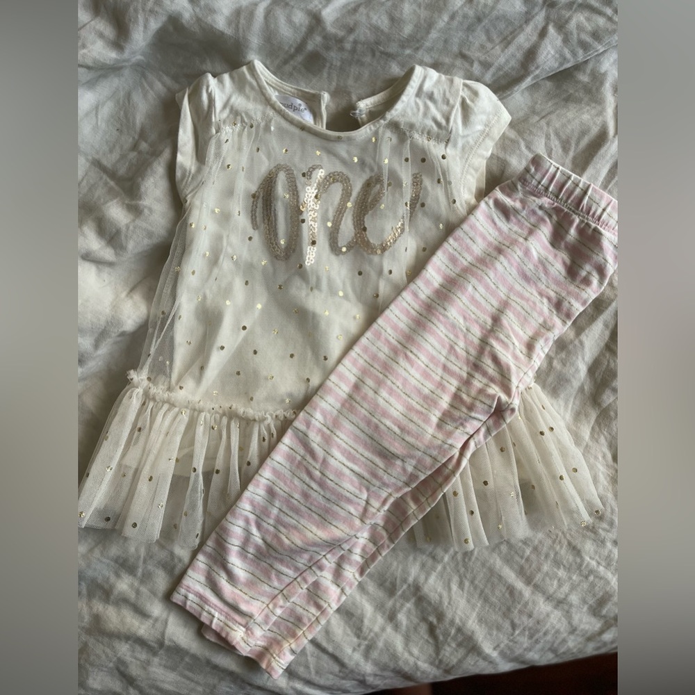 Mud pie one year outfit